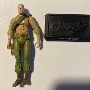 Gi joe Duke with stand 2007 & file card